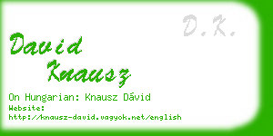 david knausz business card